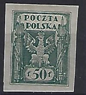 Poland 1919  Provisional Government  50f (*) MM  Mi.95 - Nuovi