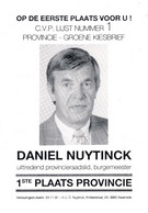 ASSENEDE  DANIEL NUYTINCK  CVP LIJST N° 1   1991      - 2 SCANS - Assenede