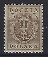 Poland 1919-20  Provisional Government  3f (*) MM  Mi.101 - Ongebruikt