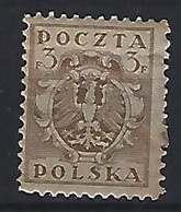 Poland 1919-20  Provisional Government  3f (*) MM  Mi.101 - Nuovi