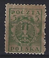 Poland 1919-20  Provisional Government  5f (*) MM  Mi.102 - Neufs