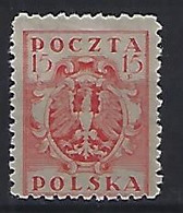 Poland 1919-20  Provisional Government  15f (*) MM Mi.104 - Nuovi