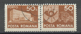 Roumanie - Rumänien - Romania Taxe 1974 Y&T N°T137 - Michel N°P123 (o) - 50b Bureau De Poste Et Véhicule Postal - Port Dû (Taxe)