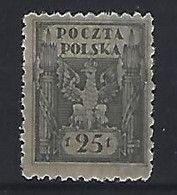 Poland 1919-20  Provisional Government  25f (**) MNH  Mi.106 - Nuovi