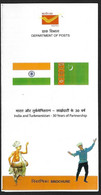India 2022 Turkmenistan Joint Issue, Dance, Art , Culture, Kushtdepdi , Music, Official Brochure  (**) Inde Indien - Covers & Documents