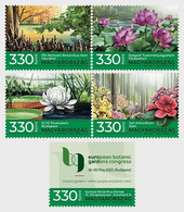 Hungary 2022 Arboreta And Botanic Gardens Of Hungary I 9th European Botanic Gardens Congress Budapest Set Of 5 Stamps Mi - Ongebruikt