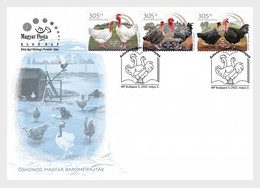 Hungary 2022 Indigenous Hungarian Poultry Breeds FDC - Gebraucht