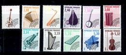 Timbres France 1992 Neuf Préoblitérés Série N°213 à N°223 Instruments De Musique IV Yvert & Tellier 2012 En TB.Etat - 1989-2008