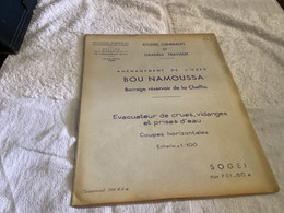 Plan Topographique étude Générale Des Grands Travaux Aménagement De Oued Bou Namoussa Barrage - Arbeitsbeschaffung