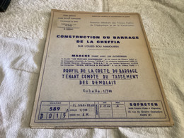 Barrage De La Cheffia 1969 SOFRETEN Vidange Études Générales Grands Travaux Hydraulique Bones Algérie - Travaux Publics