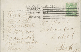 GB „GLASGOW No.1“ Columbia Machine Postmark On Very Fine Coloured Postcard (Moonshine Postcard: The Old Bridge Of Forth, - Ecosse