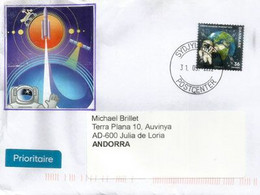 Andreas Mogensen,premier Danois Dans L'espace (Station Spatiale Internationale 2015), Lettre à Andorra - Storia Postale