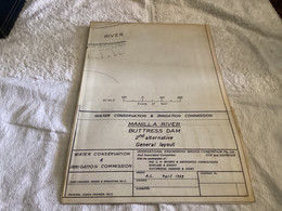 Archives Barrage WATER CONSERVATION & IRRIGATION COMMISSION MANILLA RIVER BUTTRESS DAM 2nd Alternative General Layout IN - Arbeitsbeschaffung