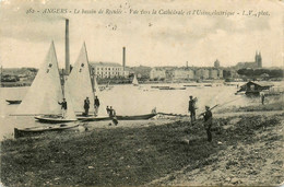 Angers * Le Bassin De Reculée * Vue Vers La Cathédrale Et L'usine électrique * Bateaux - Angers