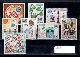 Timbres Monaco Année 1963 Neuf Série N°599 à N°606 Charte Des Enfants Cérès 2007 Tome B Association Caricatif ?? TB.Etat - Neufs