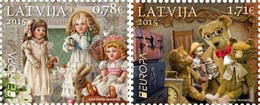 Latvia 2015 Europa CEPT Old Toys Set Of 2 Stamps Mint - Muñecas