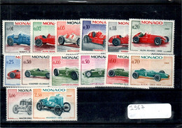 Timbres Monaco Année 1967 Neuf Série N°708 à N°721 Voitures De Course Cérès 2007 Tome B Voiture Car Wagen Auto TB.Etat - Unused Stamps