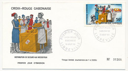 GABON => 2 Env FDC => 50F Et 100F Croix Rouge Gabonaise - 13 Aout 1968 - Libreville - Gabon (1960-...)