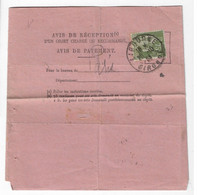 LIBOURNE Gironde Avis Réception Lettre Recommandée 75c Paix Vert Yv 284A Ob 1933 Arrivée Paris 96 Ob Type Pneumatique - Storia Postale