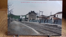 CPA   Les PONTS-TARRETS  - Gare Du Bois-d'Oingt-Légny  (19..).animée., Train Entrant..(S24-22) - Sonstige & Ohne Zuordnung