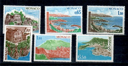 Timbres Monaco Année 1978 Neuf Série N°1166 à N°1171 Série Courante Vues De Monaco Cérès 2007 Tome B Principauté TB.E - Neufs