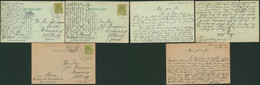 Guerre 14-18 - Lot De 6 Briefkaart (Hardewijk) > Intermédiaire (M. Haegeman) à Oostburg / Internés. - Prisonniers