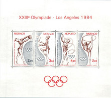 Timbres Monaco Année 1984 Neuf Bloc Feuillet N°1412 à N°1415 Jeux Olympiques D'été.... Cérès 2007 Tome B En TB.Etat - Unused Stamps