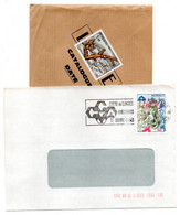 MONACO--Lot De 2 Parties D'enveloppes Avec Timbres (  Préoblitéré  Prunier Hiver + Noel 1978 ) Cachet Flamme Auditorium - Postmarks