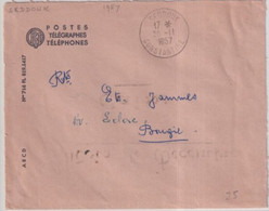 ALGERIE - 1957 - ENVELOPPE En FRANCHISE De SEDDOUK (IND 5)  => BOUGIE - Briefe U. Dokumente