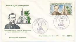 GABON => Env FDC => 50F Centenaire De La Mort De J.R. Bessieux - 30 Avril 1978 - Libreville - Gabon (1960-...)