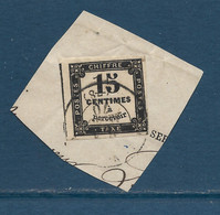 Taxe 15 C Noir Non Dentelé (YT T3) Oblitéré Bien Margé - 1859-1959 Oblitérés