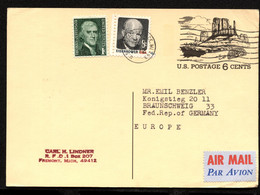 UX62 UPSS S80B Postal Card Used To Germany AIR MAIL 1972 - 1961-80