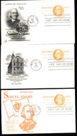 UX66 UPSS S83b 3 Postal Cards FDC 1973 - 1961-80