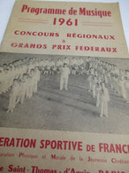 Fédération Sportive De France/Concours Régionaux & Grands Prix Fédéraux/1961     PROG317 - Programmi