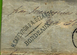 NAVIGATION COMMERCE COLONIAL GUERRE Prusse  1870  BORDEAUX   Port Louis Ile Maurice MAURITIUS  Via Suez Messageries - Historische Documenten