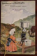 1910 CPA Ak Publicité Pub Illustrateur Scrematrice WOLSELEY Voyagée Argentine Magliaso Suisse Switzerland Italy Rare !!! - Advertising