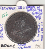 CRM0152 MEDALLA BRONCE FERNANDO VII E ISABEL 1826 70 - Sonstige & Ohne Zuordnung