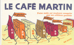 BU 2530  /   BUVARD -  LE   CAFE MARTIN    (21,00 Cm X 13,00 Cm) - Kaffee & Tee