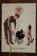 1940's CPA Ak Publicité Pub Illustrateur Texaco Tot UW Dienst - Pubblicitari