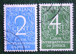 Cour Internationale De Justice NVPH D25-D26 D 25 (Mi 25-26) 1950 Gestempeld / Used NEDERLAND / NIEDERLANDE - Dienstzegels