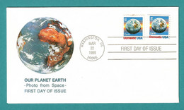 Washington DC 1988 , Our Planet Earth / Photo From Space - Different Stamps - First Day Of Issue  MAR 22 1988 - 1981-1990