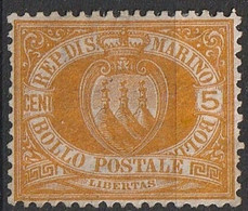Saint Marin 1890 N° 6 (n) No Gum Armoiries Libertas (H4) - Neufs