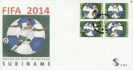 Suriname 2014, Football World Cup In Brasil, FDC - 2014 – Brésil