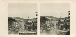 130622 - PHOTO STEREO WERELD TOURIST - GRECE CHALKI - Halki Ondulation à La Côte - Port - Stereoscopio