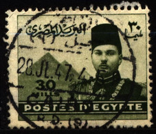 Egypt 1946 Mi 253 King Farouk In Front Of The Pyramids Of Gizeh - Usados