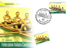 [MD6485] CPM - 120° Anniversario Federazione Italiana Canottaggio - CON ANNULLO - PERFETTA - Non Viaggiata - Rowing