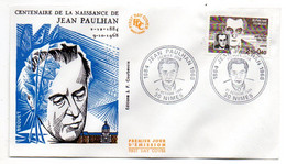 FDC  --1984-- Personnages Célèbres  Jean PAULHAN ....cachet  NIMES -- 30..............à Saisir - 1980-1989