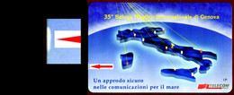 G 463 C&C 2513 SCHEDA TELEFONICA NUOVA 35° SALONE NAUTICO VARIANTE MACCHIA BIANCA - [3] Erreurs & Variétées