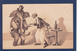 CPA éléphant Non Circulé Position Humaine Alcool - Éléphants