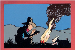 TINTIN EN AMERIQUE HERGE 1993 TINTIN ET MILOU COW BOY CARTE POSTALE EN TRES BON ETAT - Tintin